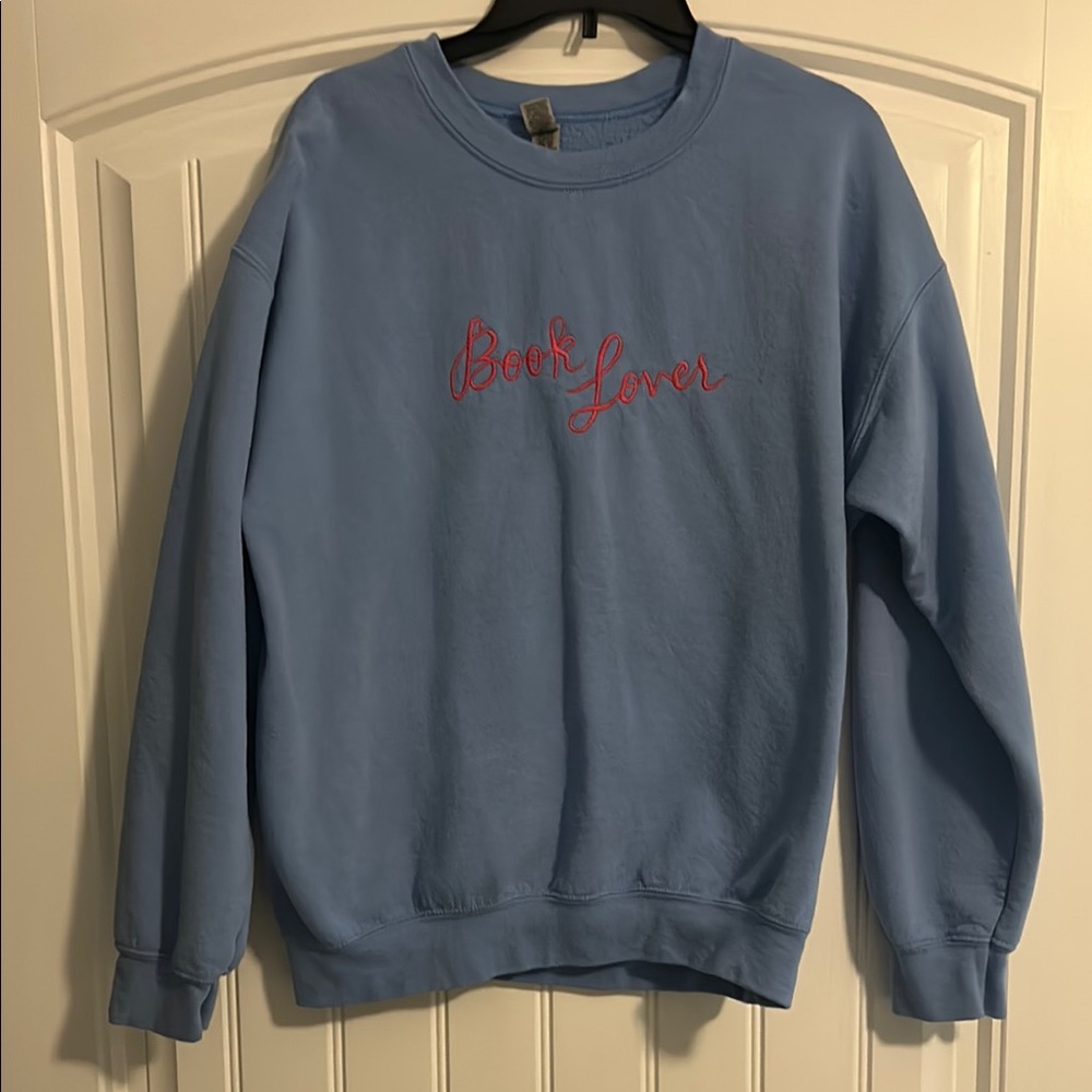Blue 'Book Lover' Men's Sweater